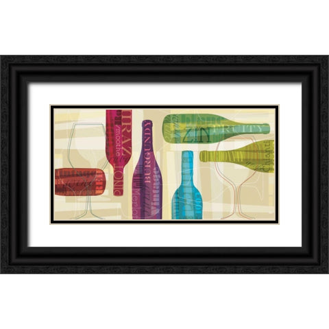 All Bottled Up Black Ornate Wood Framed Art Print with Double Matting by Venter, Tandi