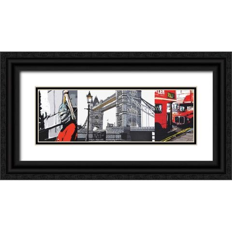 London Black Ornate Wood Framed Art Print with Double Matting by Fairbrother, Jo