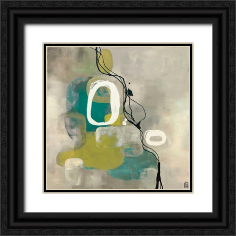 Jade Retro Black Ornate Wood Framed Art Print with Double Matting by Maitland, Laurie