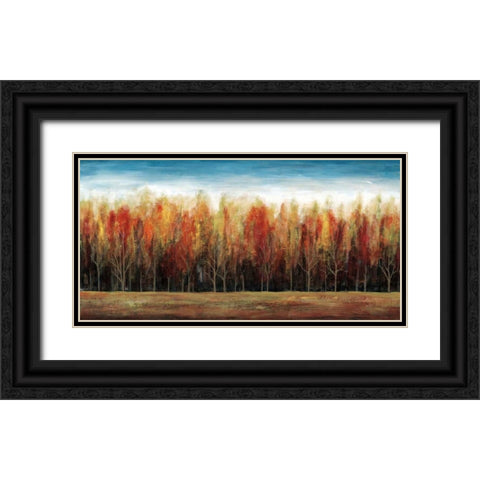 Deep Forest Black Ornate Wood Framed Art Print with Double Matting by Fontaine, Stephane