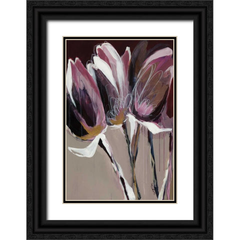 Aubergine Splendor I Black Ornate Wood Framed Art Print with Double Matting by Maritz, Angela