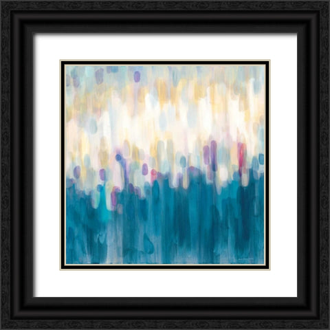 Drops of Indigo Black Ornate Wood Framed Art Print with Double Matting by Parker, Karen Lorena