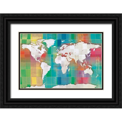 Color My World Black Ornate Wood Framed Art Print with Double Matting by Venter, Tandi
