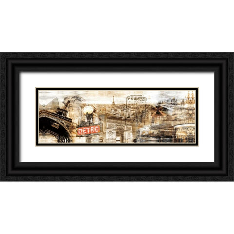 Visiting France Black Ornate Wood Framed Art Print with Double Matting by Sola, Bresso