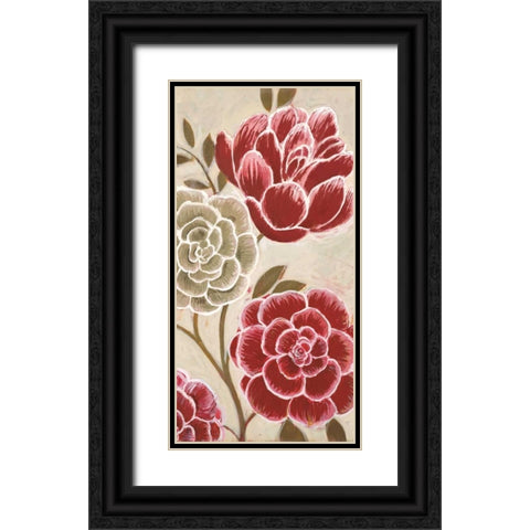 Lace Petals I Black Ornate Wood Framed Art Print with Double Matting by MARIA