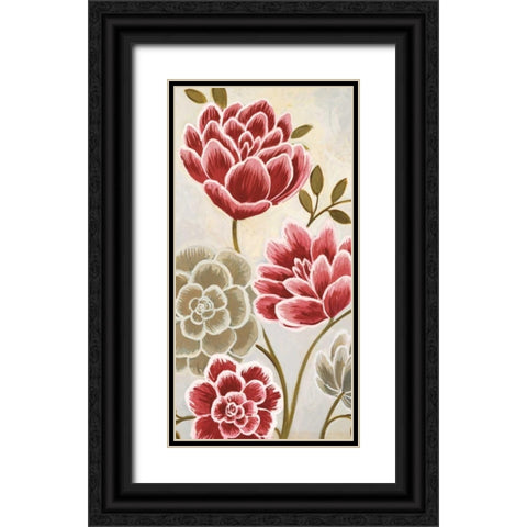 Lace Petals II Black Ornate Wood Framed Art Print with Double Matting by MARIA