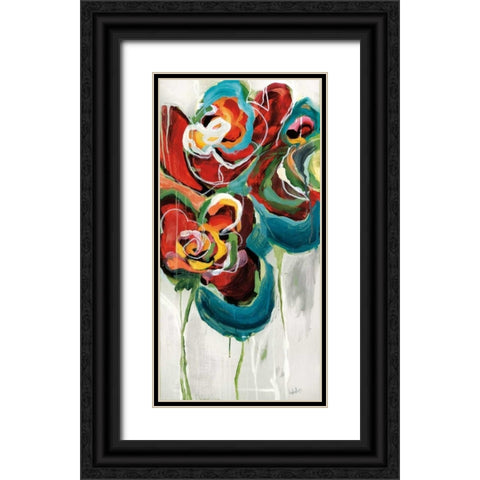 Wasabi Rose II Black Ornate Wood Framed Art Print with Double Matting by Maritz, Angela