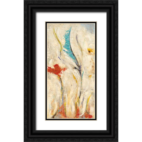 Flores I Black Ornate Wood Framed Art Print with Double Matting by Santos, Nancy Villarreal