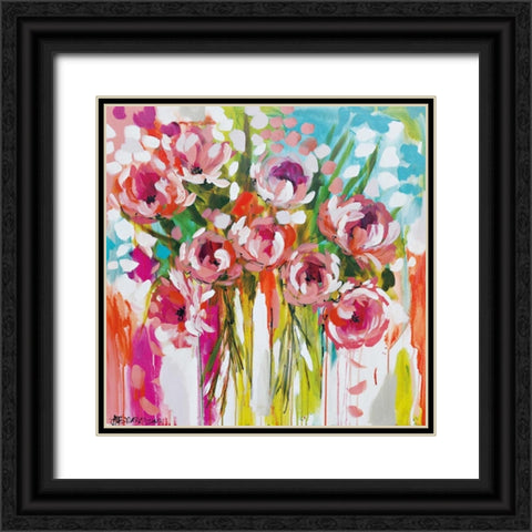 Sunburst Symphony Black Ornate Wood Framed Art Print with Double Matting by Brooks, Amanda J.