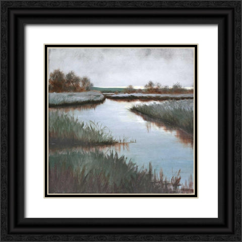 Grey Day Black Ornate Wood Framed Art Print with Double Matting by Peterson, Julie