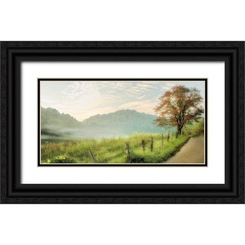 Autumns Aproach Black Ornate Wood Framed Art Print with Double Matting by Burt, D.