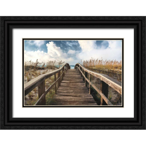 Path To Paradise Black Ornate Wood Framed Art Print with Double Matting by Cahill, Michael
