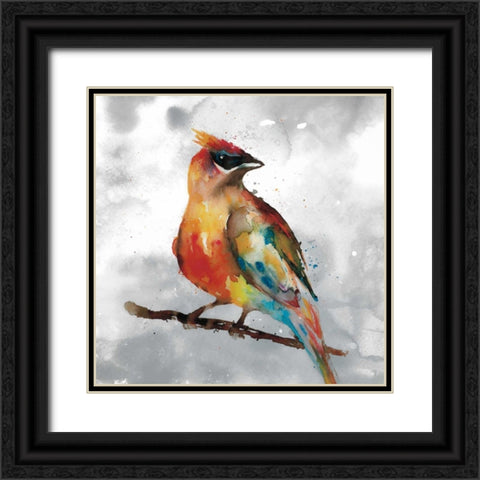 Cardinal Black Ornate Wood Framed Art Print with Double Matting by Fontaine, Stephanie