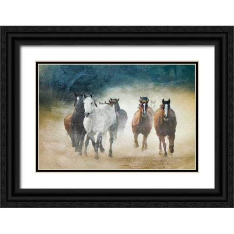 Dust Devils Black Ornate Wood Framed Art Print with Double Matting by Caro, Wendy