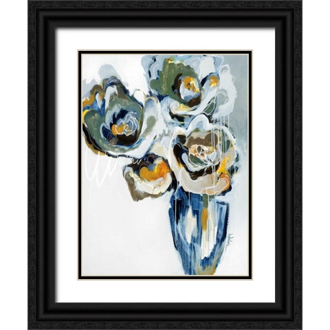 Blooms of Earl Gray Black Ornate Wood Framed Art Print with Double Matting by Maritz, Angela