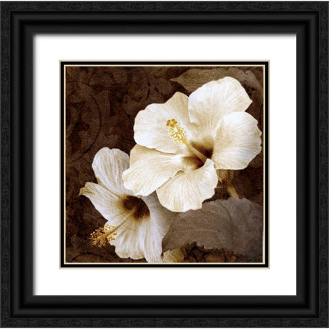 Verdant Blooms Black Ornate Wood Framed Art Print with Double Matting by Mallett, Keith