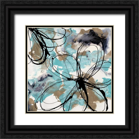 Free Flow II Black Ornate Wood Framed Art Print with Double Matting by Barnes, Natasha