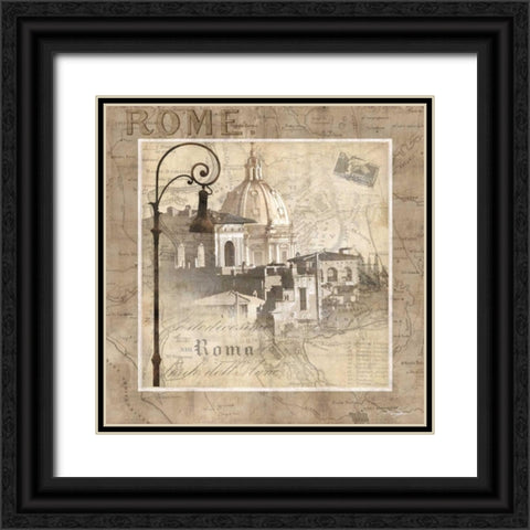 When in Rome Black Ornate Wood Framed Art Print with Double Matting by Mallett, Keith