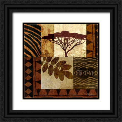 Acacia Sunrise II Black Ornate Wood Framed Art Print with Double Matting by Mallett, Keith