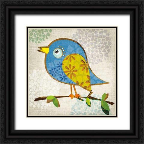 Chirpy  Black Ornate Wood Framed Art Print with Double Matting by Venter, Tandi