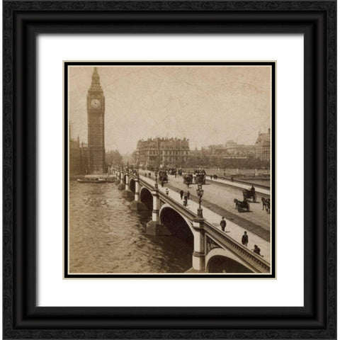 Historical London Black Ornate Wood Framed Art Print with Double Matting by Atria, Cristin