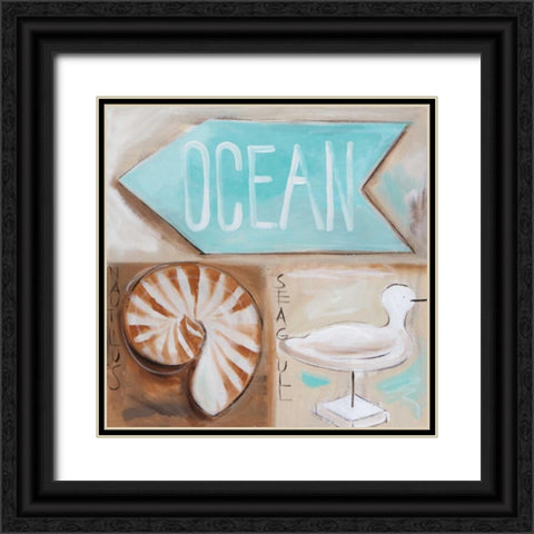 Wheres the Ocean Black Ornate Wood Framed Art Print with Double Matting by Brooks, Amanda J.