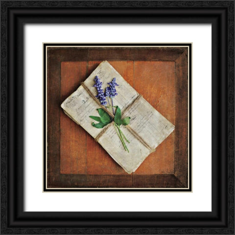 Letters To Home II Black Ornate Wood Framed Art Print with Double Matting by Atria, Cristin