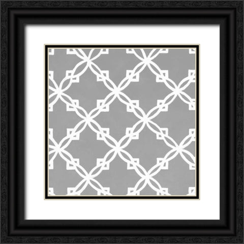 Latticework Tile I Black Ornate Wood Framed Art Print with Double Matting by Smith, Hope