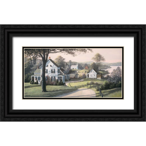 Reminiscing Black Ornate Wood Framed Art Print with Double Matting by Saunders, Bill