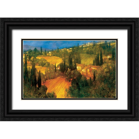 Hillsideide - Tuscany Black Ornate Wood Framed Art Print with Double Matting by Craig, Philip
