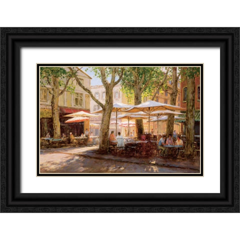 Summer - Provence Black Ornate Wood Framed Art Print with Double Matting by Bates, George