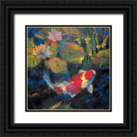 Water Garden I Black Ornate Wood Framed Art Print with Double Matting by Ostlund, Leif