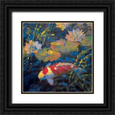 Water Garden II Black Ornate Wood Framed Art Print with Double Matting by Ostlund, Leif