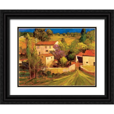 La Femme en Provence Black Ornate Wood Framed Art Print with Double Matting by Craig, Philip