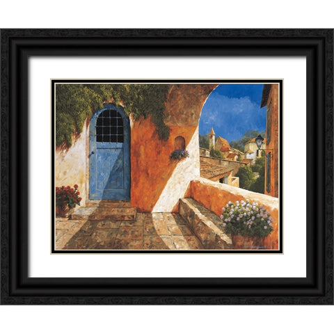 The French Door Black Ornate Wood Framed Art Print with Double Matting by Archambault, Gilles