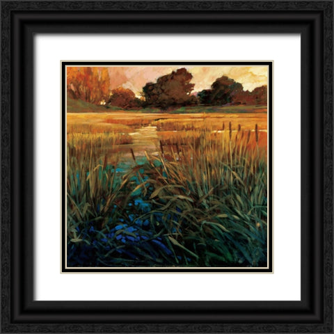 Golden Creek Black Ornate Wood Framed Art Print with Double Matting by Craig, Philip