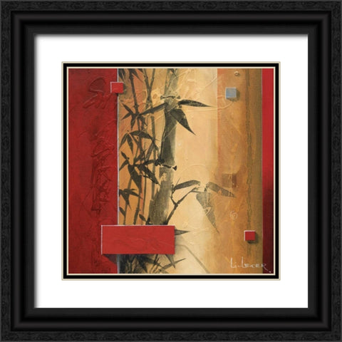 Bamboo Garden Black Ornate Wood Framed Art Print with Double Matting by Li-Leger, Don