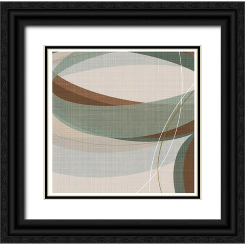Mint Ripple Black Ornate Wood Framed Art Print with Double Matting by Ahava