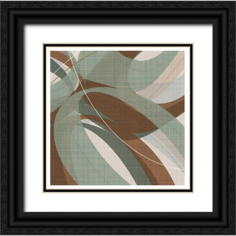 Mint Ripple Black Ornate Wood Framed Art Print with Double Matting by Ahava