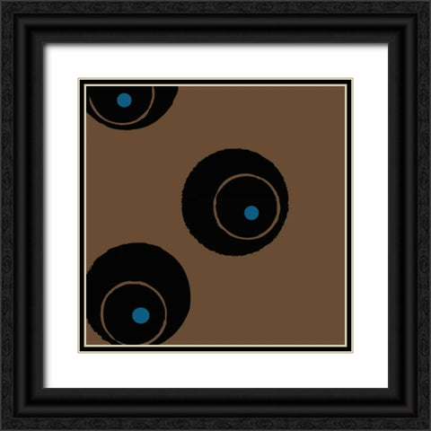 Circular Motion Black Ornate Wood Framed Art Print with Double Matting by Barnes, Natasha