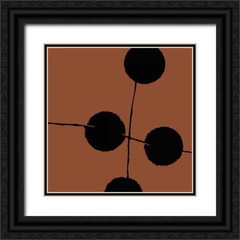 Circular Motion Black Ornate Wood Framed Art Print with Double Matting by Barnes, Natasha