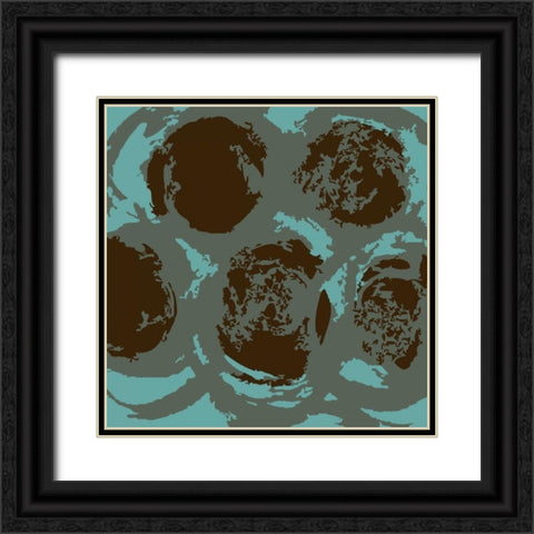 Circular Motion Black Ornate Wood Framed Art Print with Double Matting by Barnes, Natasha
