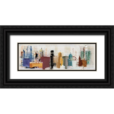 Urban Design Black Ornate Wood Framed Art Print with Double Matting by NOAH