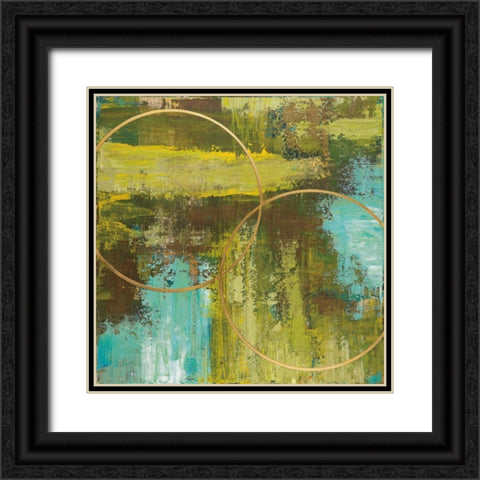 Aller Chartreuse Black Ornate Wood Framed Art Print with Double Matting by St.Germain, Patrick