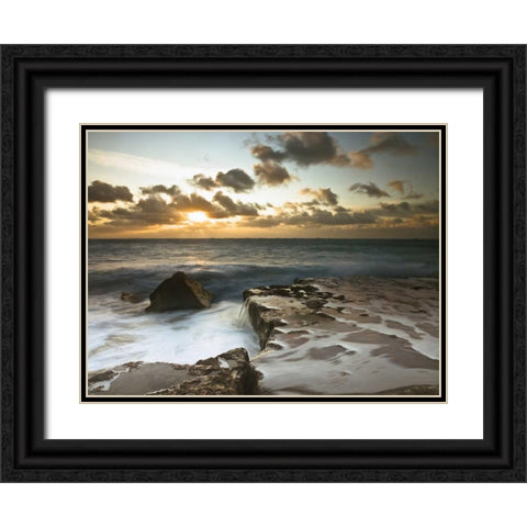 Splendid Sunrise Black Ornate Wood Framed Art Print with Double Matting by Frank, Assaf