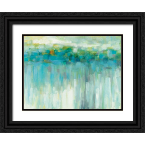 Lights on the Beach Black Ornate Wood Framed Art Print with Double Matting by Parker, Karen Lorena