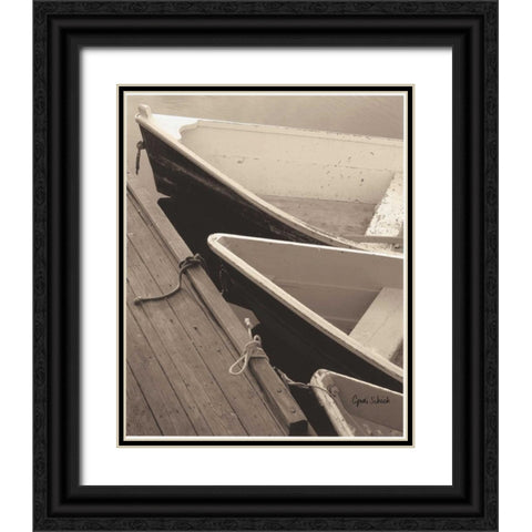 Docked Black Ornate Wood Framed Art Print with Double Matting by Schick, Cyndi