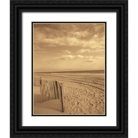 Sand Escape Black Ornate Wood Framed Art Print with Double Matting by Recent Developments, LLC