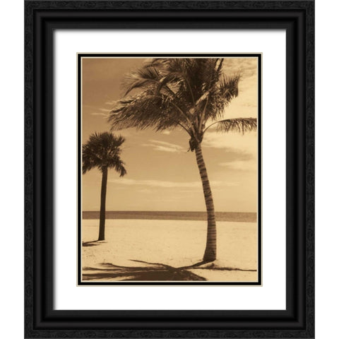 Palm Beach I Black Ornate Wood Framed Art Print with Double Matting by Kelly, Dennis
