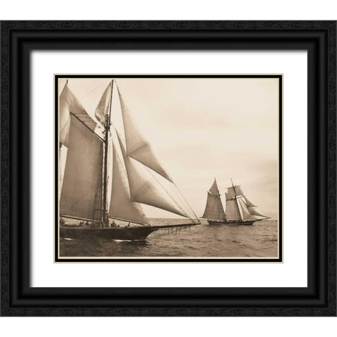 Maiden Voyage I Black Ornate Wood Framed Art Print with Double Matting by Stevens, David